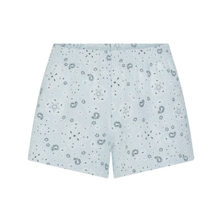 COTTON JERSEY LOOSE SHORT | POWDER BLUE BANDANA
