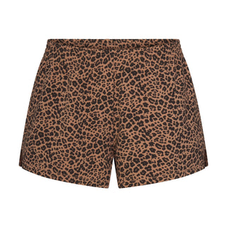 COTTON JERSEY LOOSE SHORT | SIENNA NATURAL LEOPARD