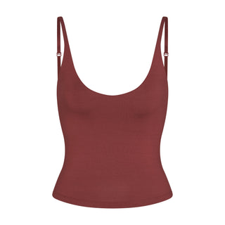 SMOOTH LAYERS SCOOP NECK CAMI | HENNA
