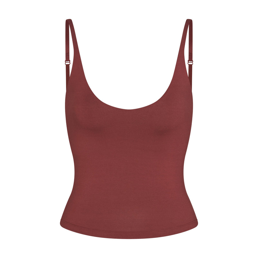 SMOOTH LAYERS SCOOP NECK CAMI | HENNA