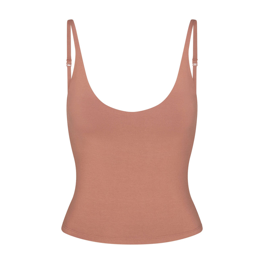 SMOOTH LAYERS SCOOP NECK CAMI | NUTMEG