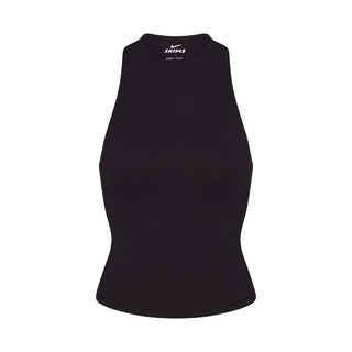 NikeSKIMS MATTE MOCK NECK RACER TANK | OBSIDIAN