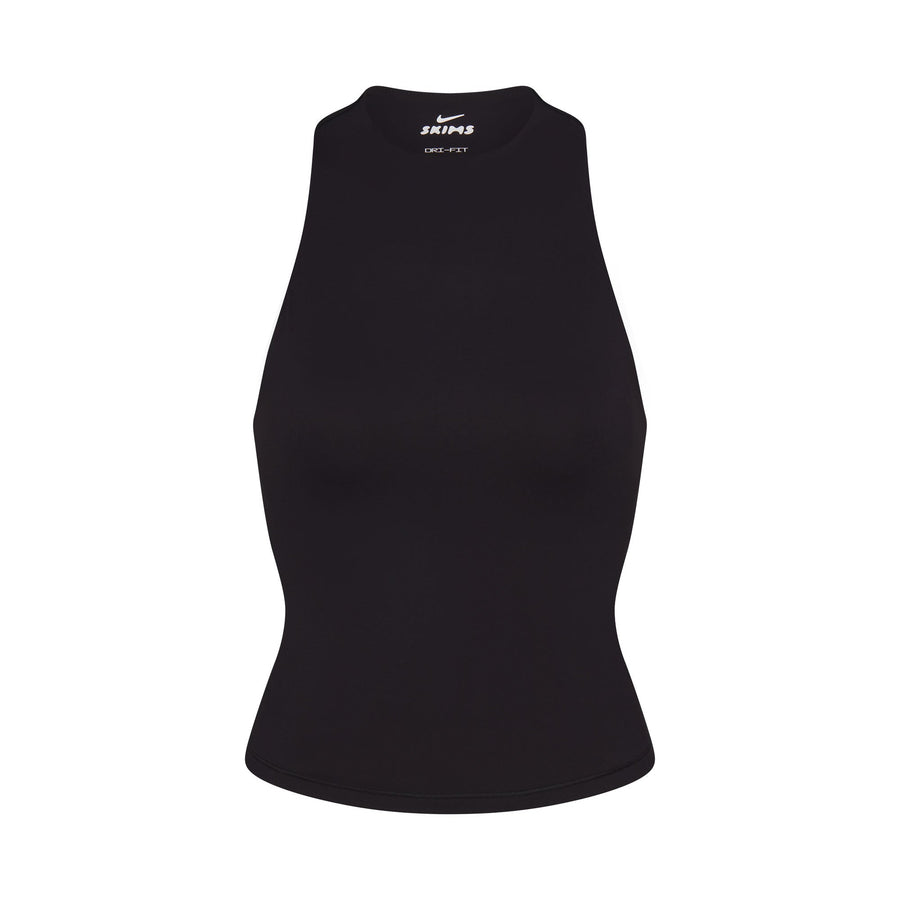 NikeSKIMS MATTE MOCK NECK RACER TANK | OBSIDIAN