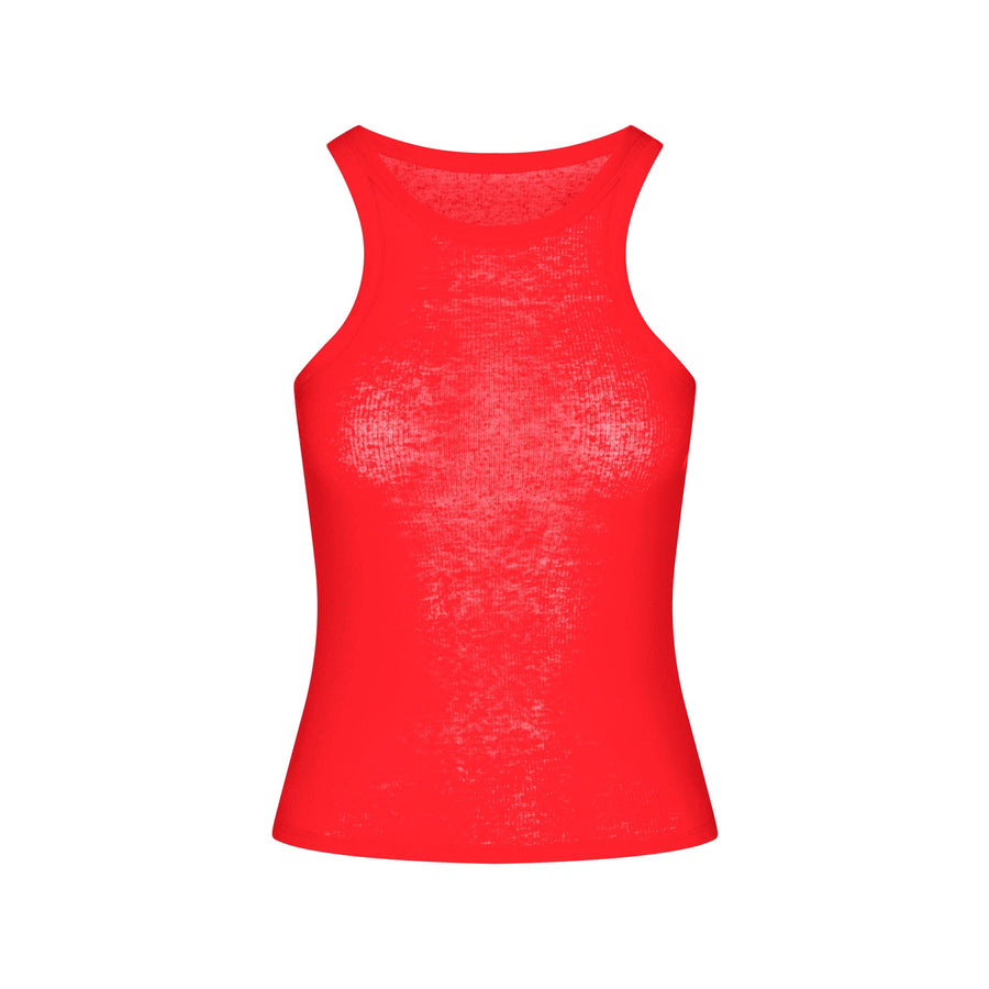 SHEER RIB TANK | CARMINE