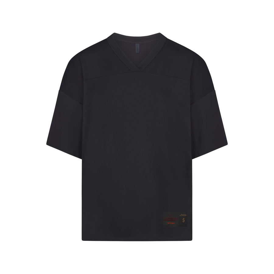 NikeSKIMS AIRY V-NECK OVERSIZED TOP | OBSIDIAN