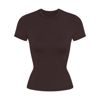NikeSKIMS MATTE PADDED BABY TEE | DARK SEPIA