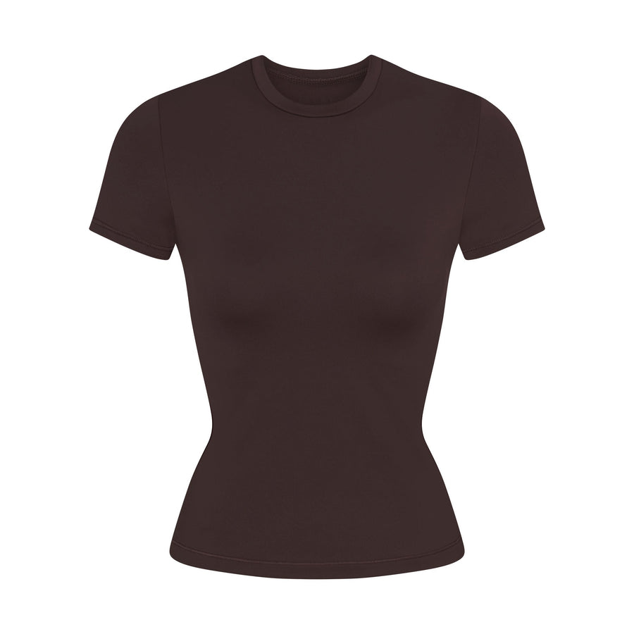 NikeSKIMS MATTE PADDED BABY TEE | DARK SEPIA