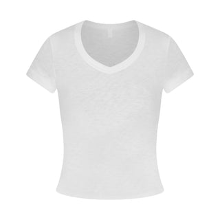 WORN IN JERSEY BABY V NECK TEE | SNOW