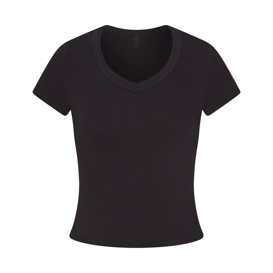 WORN IN JERSEY BABY V NECK TEE | WASHED ONYX