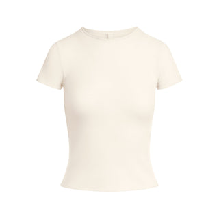 FEATHERWEIGHT CASHMERE TEE | EGRET