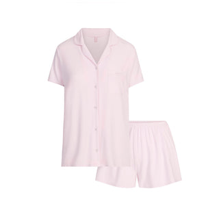 SKIMS SLEEP SHORT SLEEVE BUTTON UP SET | BLOOM
