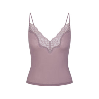 SHEER RIB LACE CAMI AND SHORT SET | ZINC