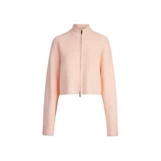 SWEATER KNITS RIBBED MOCK NECK ZIP UP | PRIMROSE