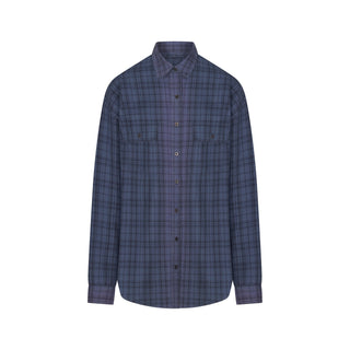 WASHED FLANNEL OVERSIZED SHIRT | GRAPHITE PLAID