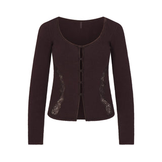 LACE KNIT LONG SLEEVE CARDIGAN | PHOENIX