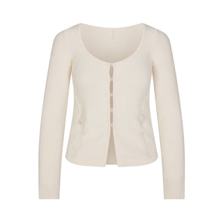 LACE KNIT LONG SLEEVE CARDIGAN | SUGAR