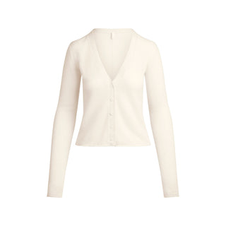FEATHERWEIGHT CASHMERE CARDIGAN | EGRET