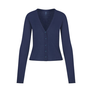 FEATHERWEIGHT CASHMERE CARDIGAN | INDIGO