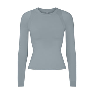 NikeSKIMS AIRY LONG SLEEVE CREW NECK TOP | WASHED PACIFIC