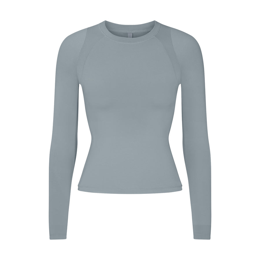NikeSKIMS AIRY LONG SLEEVE CREW NECK TOP | WASHED PACIFIC