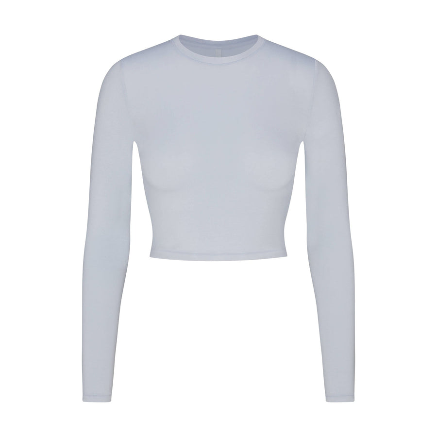 SKIMS SLEEP SUPER CROPPED LONG SLEEVE | ZEN BLUE