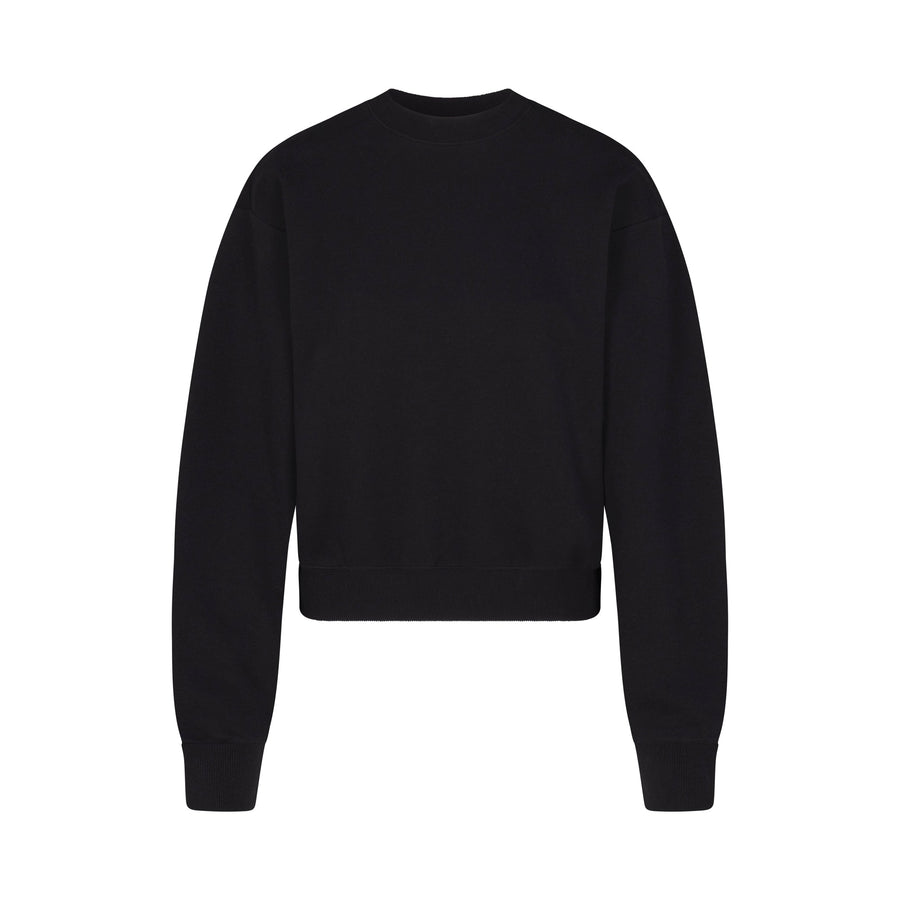 COTTON FLEECE CLASSIC CREWNECK | ONYX
