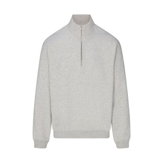 FLEECE LOUNGE MENS RELAXED QUARTER ZIP | LIGHT HEATHER GREY