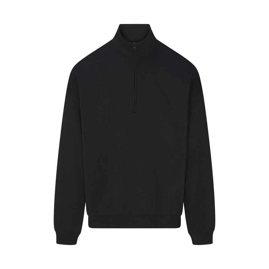 FLEECE LOUNGE MENS RELAXED QUARTER ZIP | WASHED ONYX