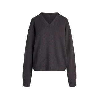 SWEATER KNITS PULLOVER V NECK | ASH
