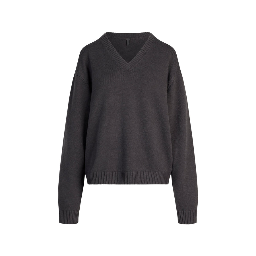 SWEATER KNITS PULLOVER V NECK | ASH