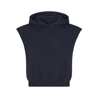 BOYFRIEND FLEECE MUSCLE PULLOVER | NAVY