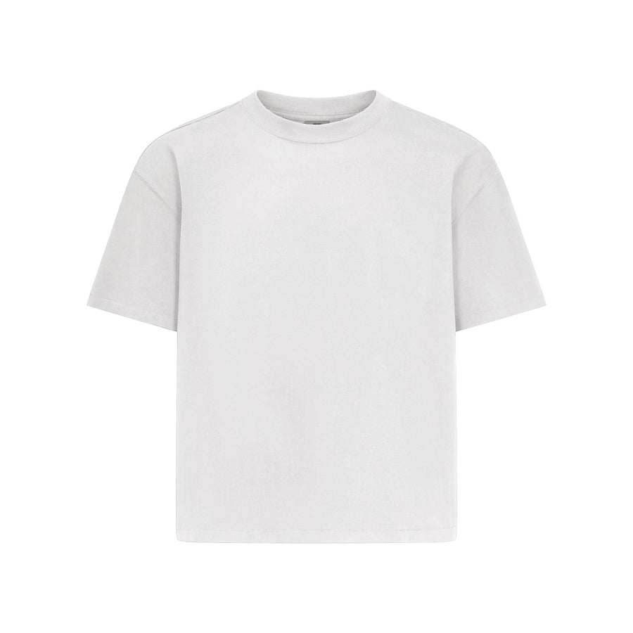 HEAVYWEIGHT COTTON MENS RELAXED CROPPED CREWNECK | CHALK
