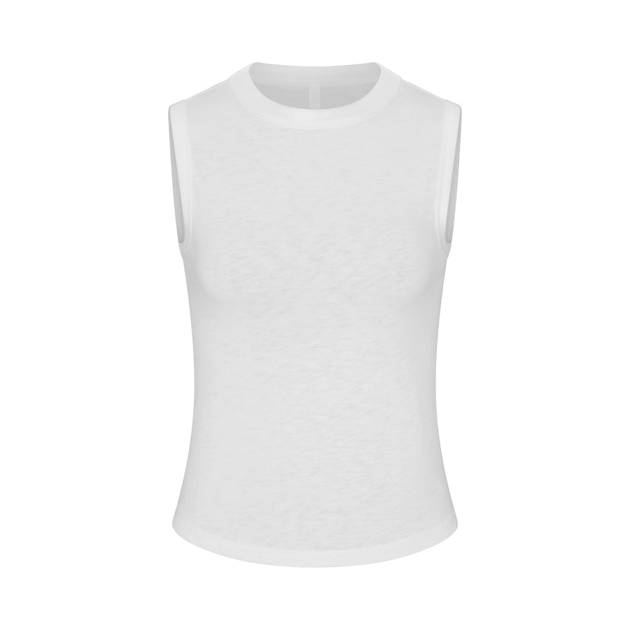 WORN IN JERSEY HIGH CREW TANK | SNOW
