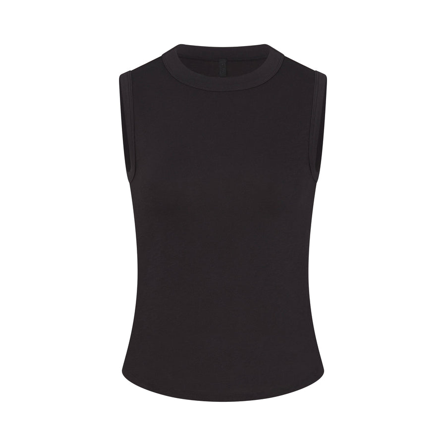 WORN IN JERSEY HIGH CREW TANK | WASHED ONYX