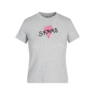 WORN IN JERSEY T-SHIRT | LIGHT HEATHER GREY SKIMS HEART
