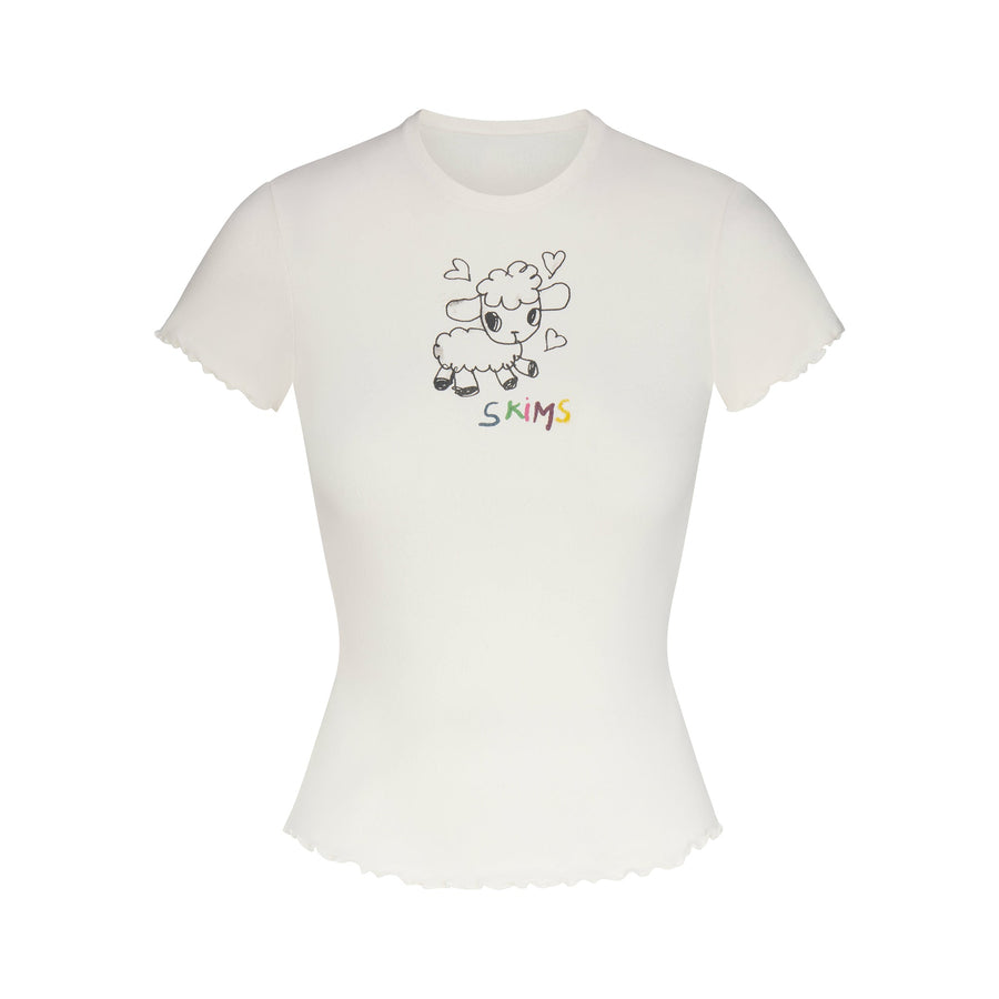 LOGO POINTELLE T-SHIRT | MARBLE HAPPY SHEEP