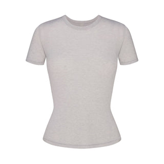 SHEER MODAL LONG T-SHIRT | HEATHER GREY