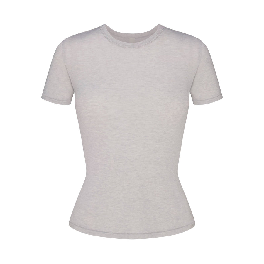 SHEER MODAL LONG T-SHIRT | HEATHER GREY