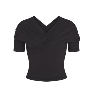 COTTON JERSEY WRAP TOP | SOOT