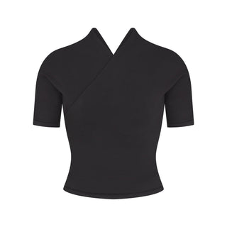 COTTON JERSEY WRAP TOP | SOOT