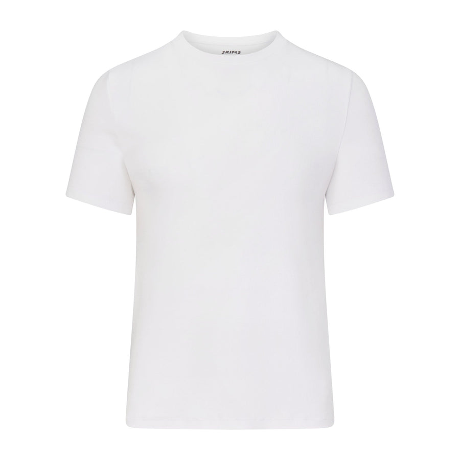 SKIMS COTTON RIB MENS T-SHIRT | CHALK