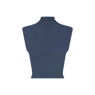 WORN IN JERSEY MOCK NECK TANK | INDIGO