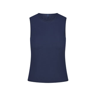 FEATHERWEIGHT CASHMERE SLEEVELESS TOP | INDIGO