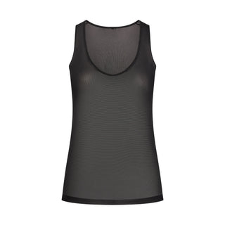 SLINKY KNIT SCOOP LONG TANK | OBSIDIAN