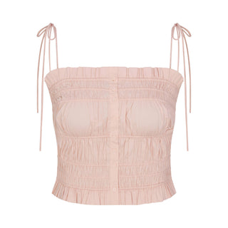 POPLIN APPAREL RUFFLE CAMI | DUSTY PINK