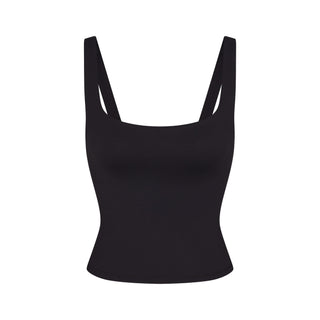 NikeSKIMS MATTE SQUARE NECK TANK | OBSIDIAN