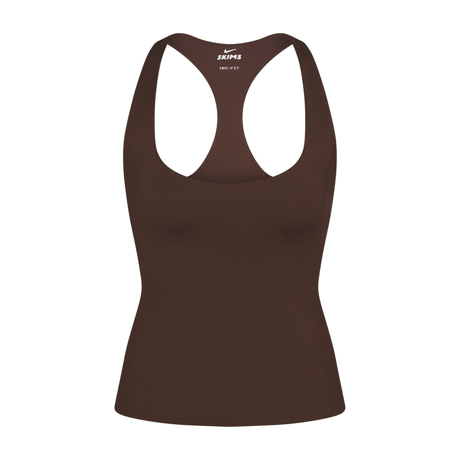NikeSKIMS MATTE RACER BACK TANK | DARK SEPIA