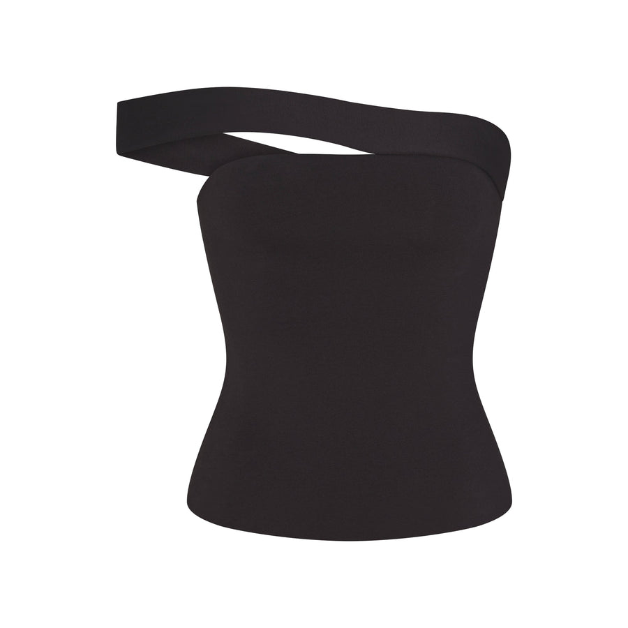 COTTON JERSEY ASYMMETRICAL TOP | SOOT