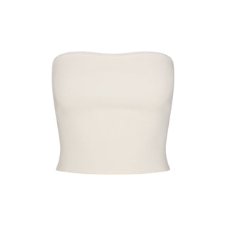 REFINED KNIT TUBE TOP | EGRET
