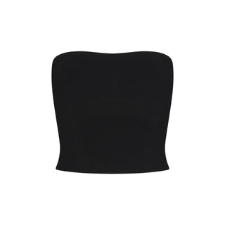 REFINED KNIT TUBE TOP | OBSIDIAN